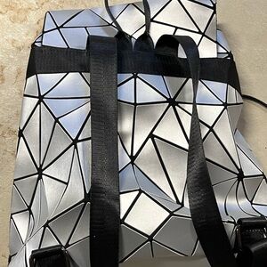 Silver Metallic Back back.